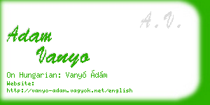 adam vanyo business card